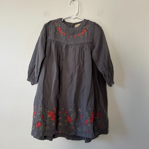coco embroidered dress Buy Handwoven Pure Cotton Cream Tunic Dress by MATI-Sustainable & Ethical Luxury Brand L main image 1